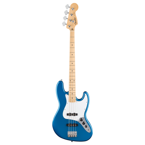 Fender Standard Jazz Bass Guitar, Maple Fingerboard, Aqua