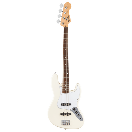 Fender Standard Jazz Bass Guitar, Laurel Fingerboard, Olympic White