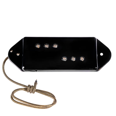 Lollar DC-90 Hum-Cancelling Dogear Pickup, Bridge, Black Cover