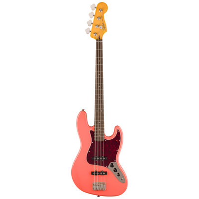 Squier Classic Vibe '60s Jazz Bass Guitar, Tahitian Coral