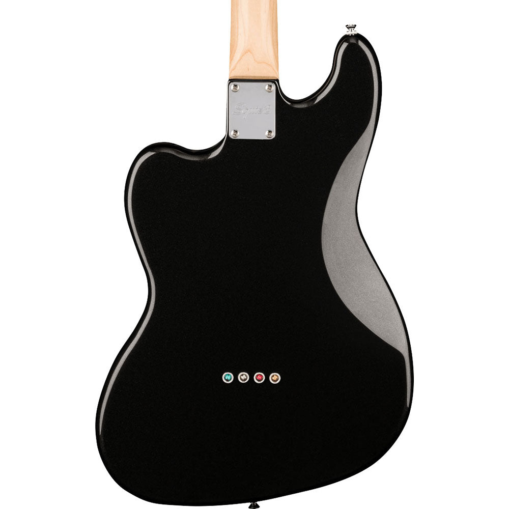 Squier Paranormal Rascal HH Bass Guitar, Laurel Fingerboard, Metallic Black