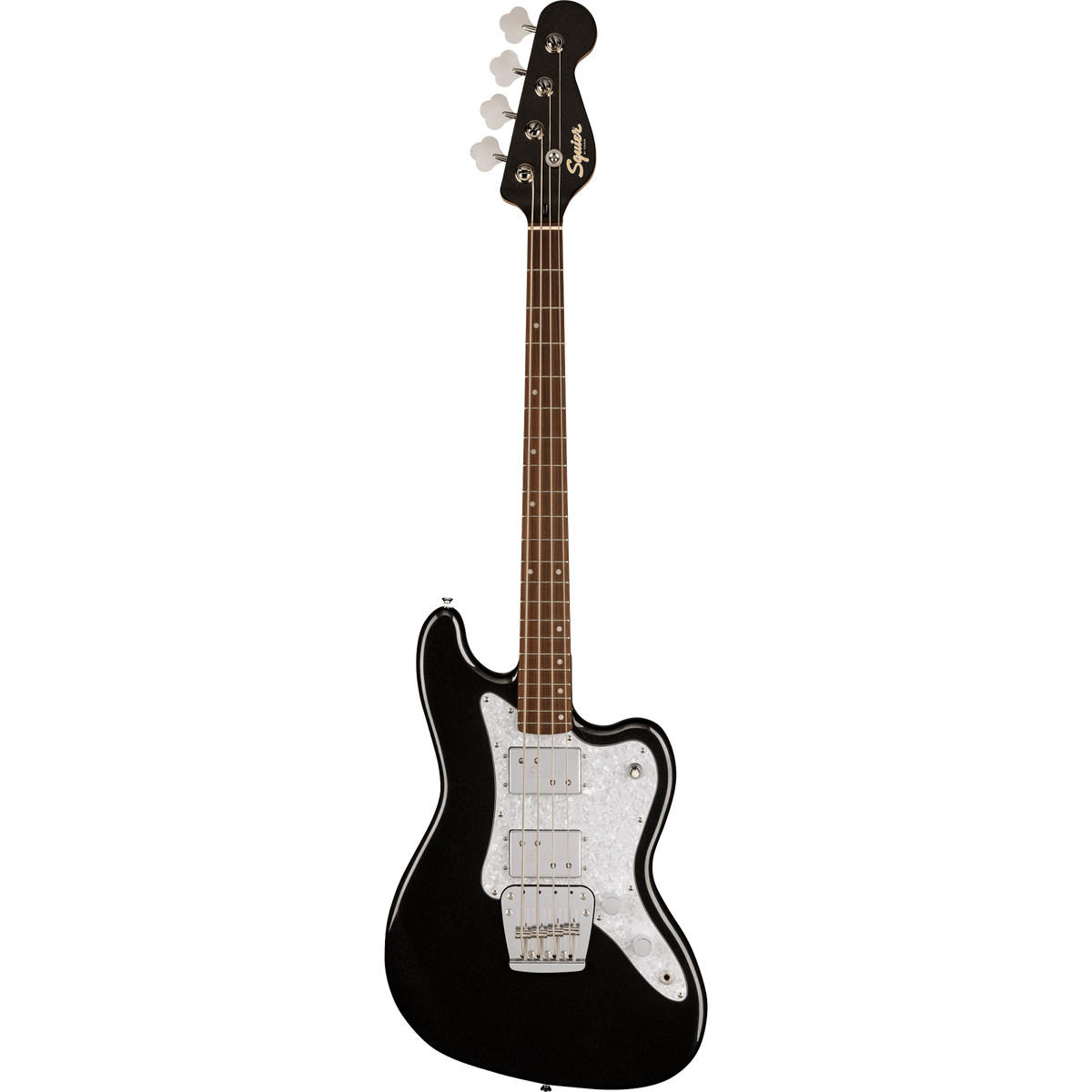 Squier Paranormal Rascal HH Bass Guitar, Laurel Fingerboard, Metallic Black