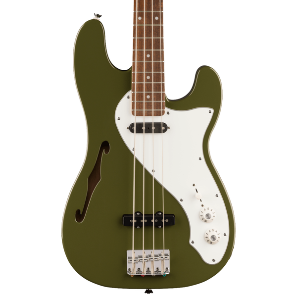 Squier Paranormal Precision Bass Thinline Electric Bass Guitar, Olive