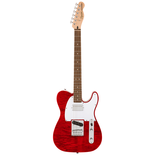 Squier Affinity Series Telecaster SH, Flame Maple Top, Crimson Red Transparent