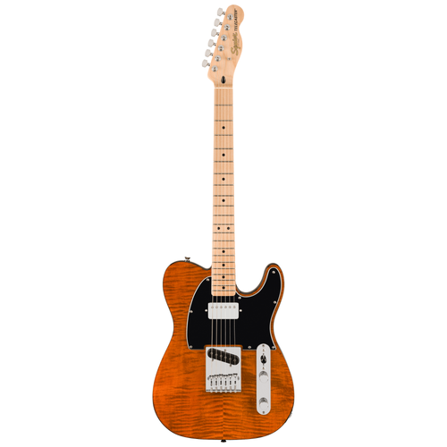 Squier Affinity Series Telecaster SH Electric Guitar, Flame Maple Top, Mocha