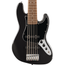 Squier Affinity Series Jazz Bass VI, Laurel, Black Metallic