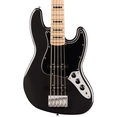 Squier Affinity Series Active Jazz Bass V, Maple, Black Metallic