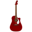 Fender Redondo Player Acoustic-Electric Guitar, Walnut Fingerboard, Candy Apple Red