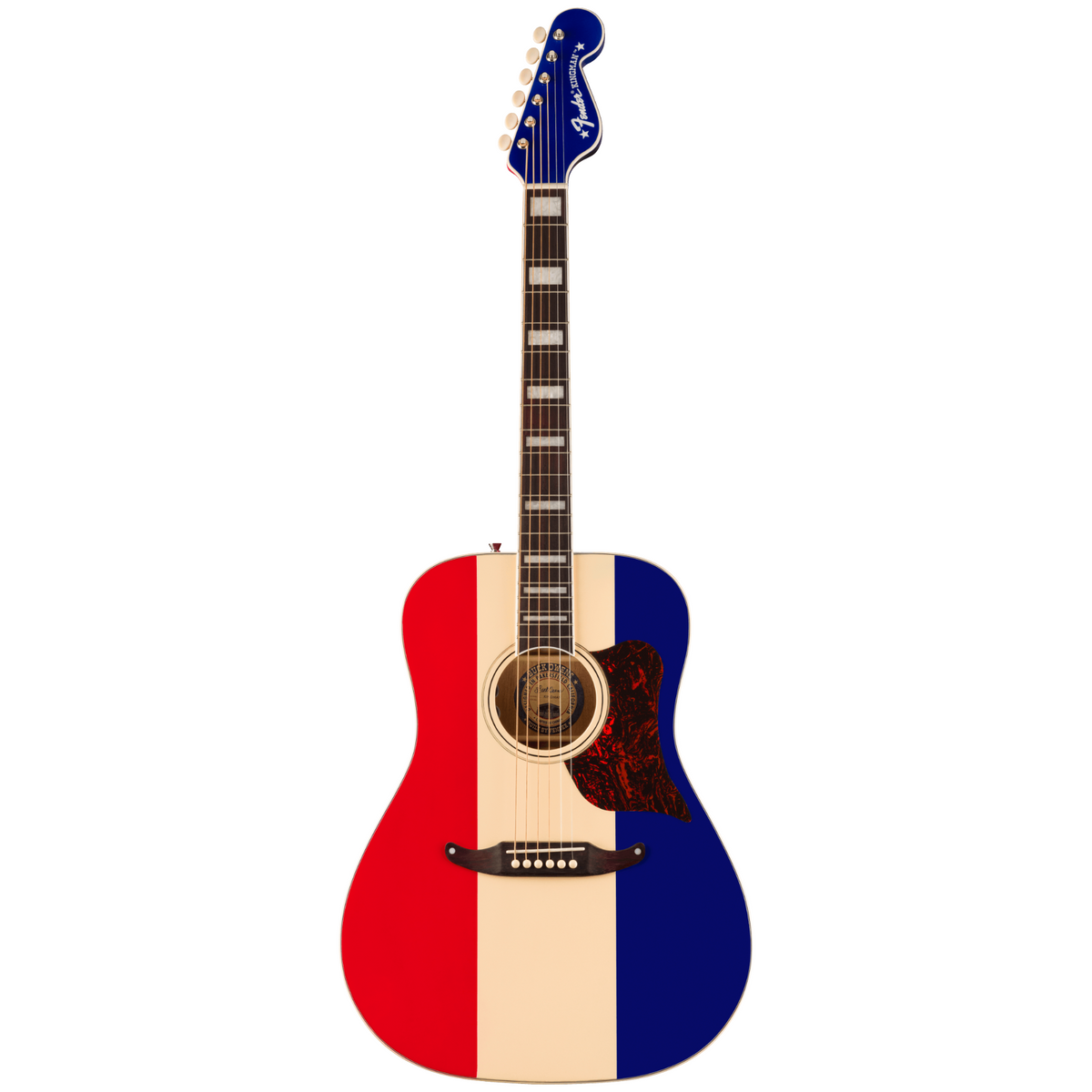 Fender Buck Owens Kingman Acoustic Guitar, Red, White and Blue