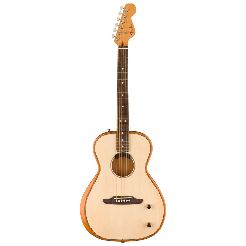 Fender Highway Parlor Acoustic-Electric Guitar, Rosewood Fingerboard, Natural w/Bag