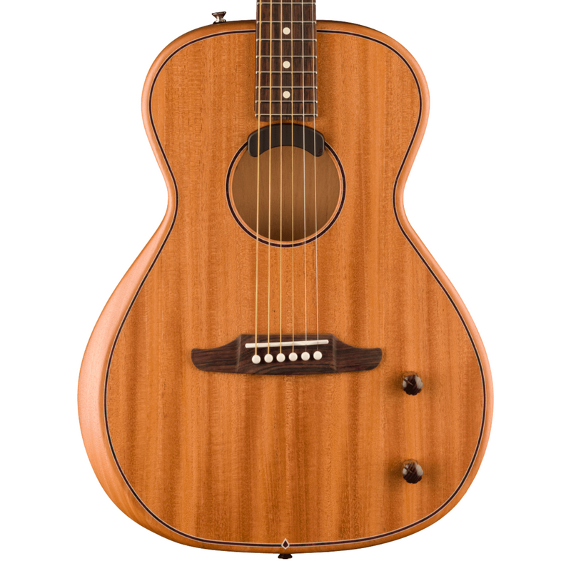 Fender Highway Parlor Acoustic-Electric Guitar, All-Mahogany, Rosewood Fretboard w/Bag