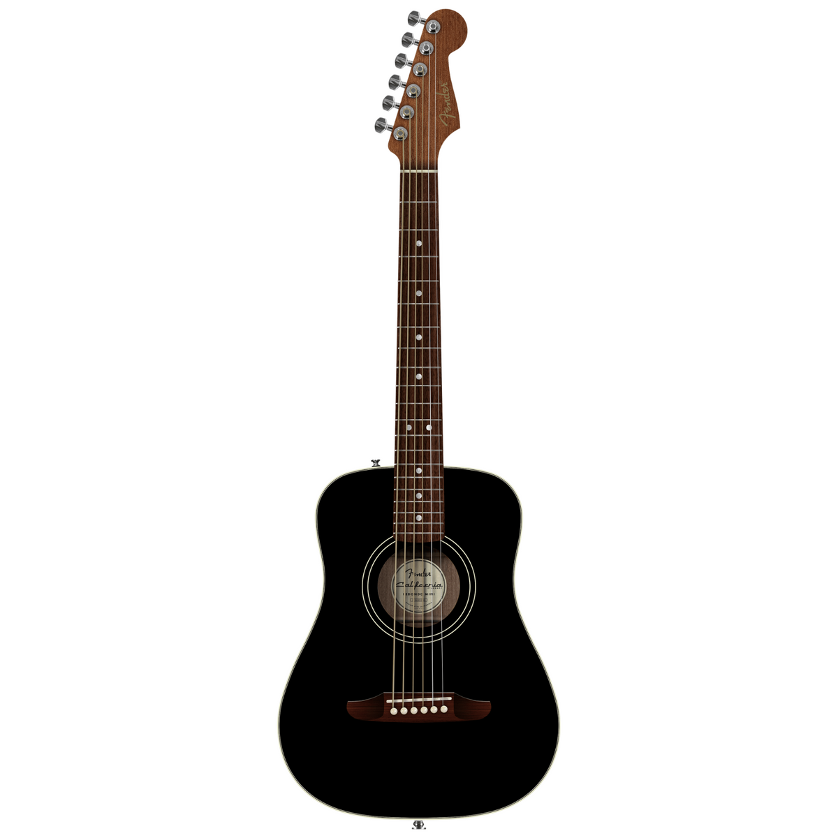 Fender California Standard Redondo Mini Acoustic Guitar, Black