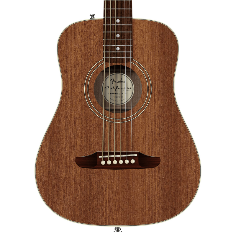 Fender California Standard Redondo Mini Acoustic Guitar, Sapele, Natural