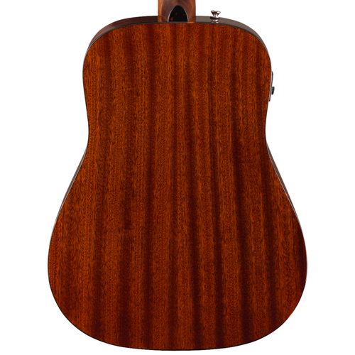 Fender California Deluxe Redondo Jr. E Acoustic-Electric Guitar, Natural Mahogany