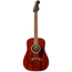 Fender California Deluxe Redondo Jr. E Acoustic-Electric Guitar, Natural Mahogany