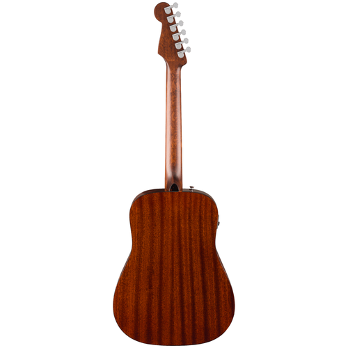 Fender California Deluxe Redondo Jr. E Acoustic-Electric Guitar, Natural Mahogany