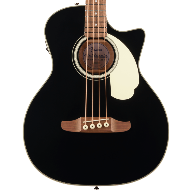 Fender California Deluxe Kingman CE Acoustic Bass Guitar, Black