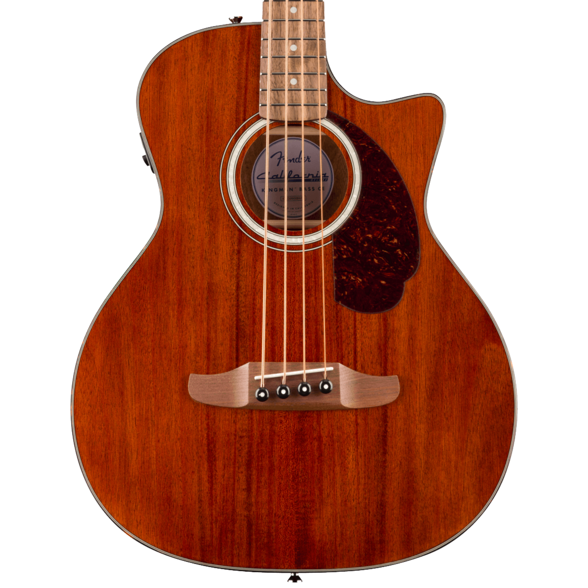 Fender California Deluxe Kingman CE Acoustic Bass Guitar, Natural Mahogany