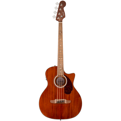 Fender California Deluxe Kingman CE Acoustic Bass Guitar, Natural Mahogany