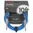 Fender Contour Series 10' Instrument Cable, Lake Placid Blue
