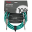 Fender Contour Series 10' Instrument Cable, Sherwood Green