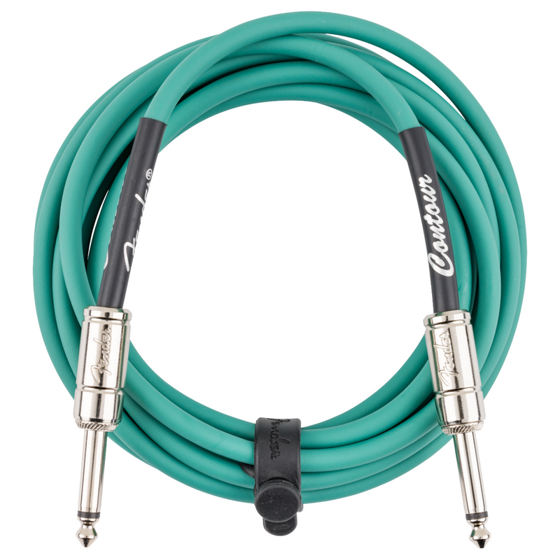 Fender Contour Series 10' Instrument Cable, Sherwood Green