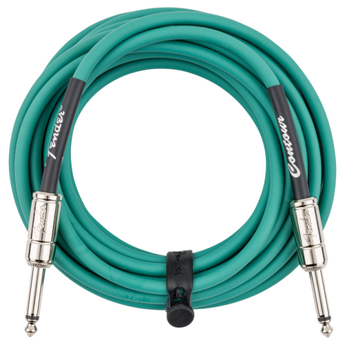 Fender Contour Series 18.6' Instrument Cable, Sherwood Green