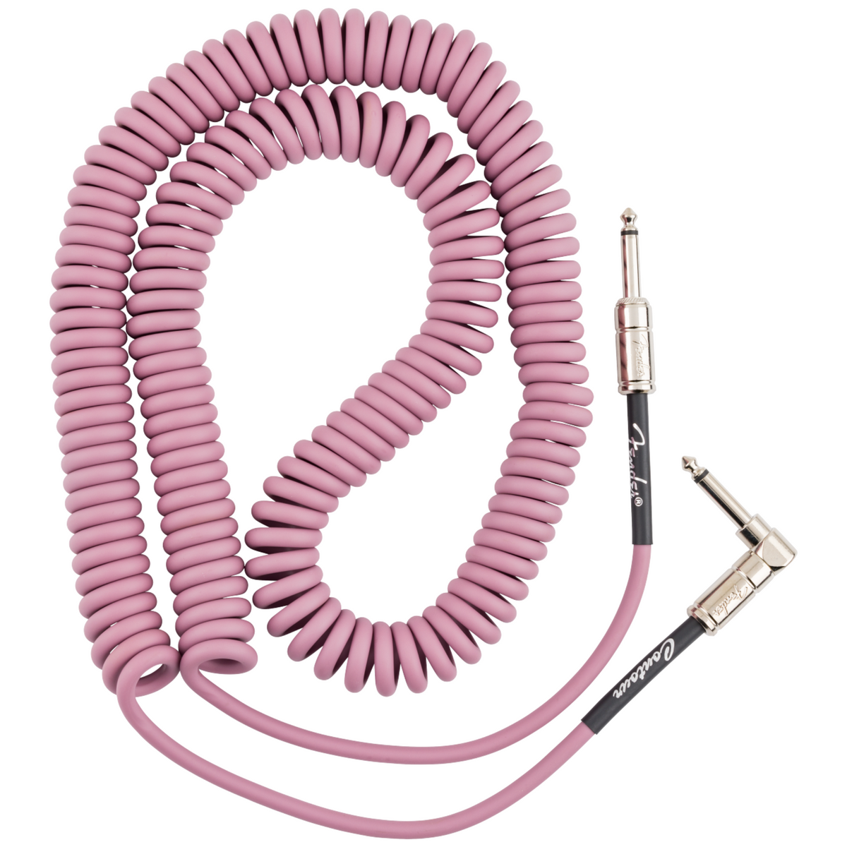Fender Contour Series 30' Coiled Instrument Cable, Burgundy Mist