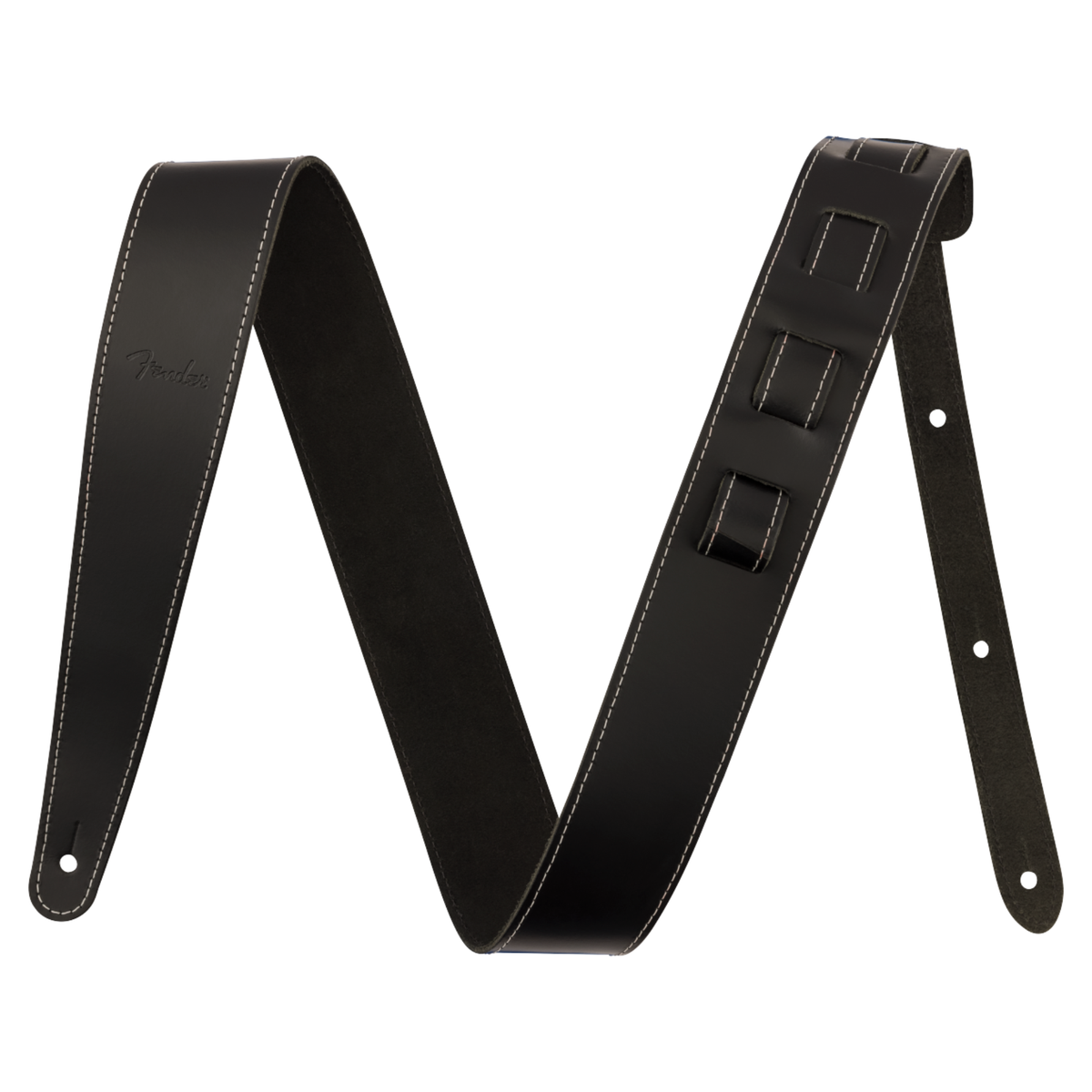 Fender 2" Essentials Leather Strap, Black