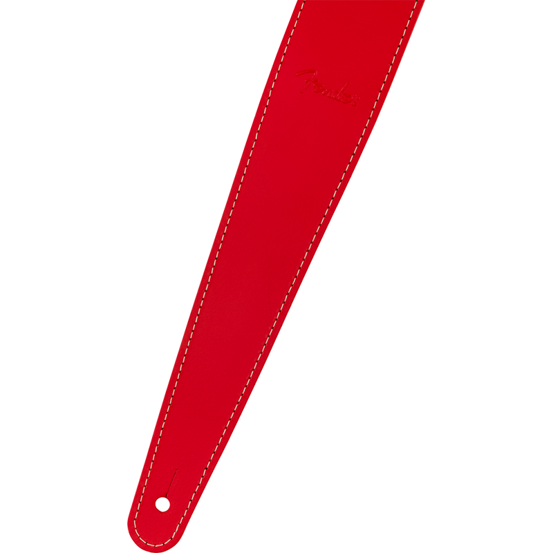 Fender 2" Essentials Leather Guitar Strap, Red