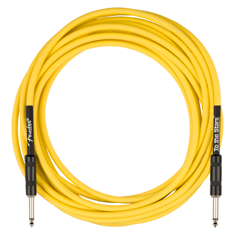 Fender Tom Delonge 18.6 Foot To The Stars Instrument Cable, Graffiti Yellow