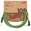 Fender 10 Foot Festival Instrument Cable, Straight/Angle, Pure Hemp, Green