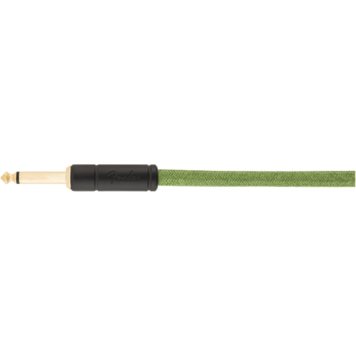 Fender 10 Foot Festival Instrument Cable, Straight/Angle, Pure Hemp, Green