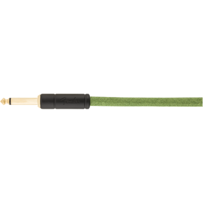 Fender 10 Foot Festival Instrument Cable, Straight/Angle, Pure Hemp, Green