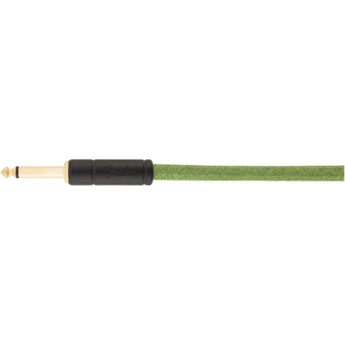 Fender 10 Foot Festival Instrument Cable, Straight/Angle, Pure Hemp, Green