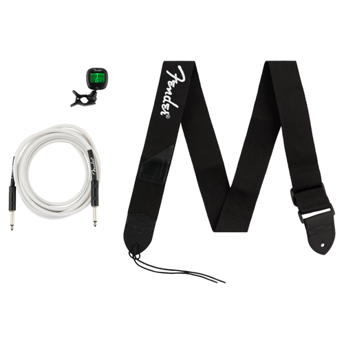 Fender Accessory Essentials Pack w/Cable, Clip On Tuner, Strap
