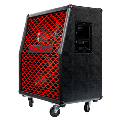 Mesa Boogie Split Back 2x12" Guitar Amplifier Cabinet, Black Snake Vinyl/Red Metal