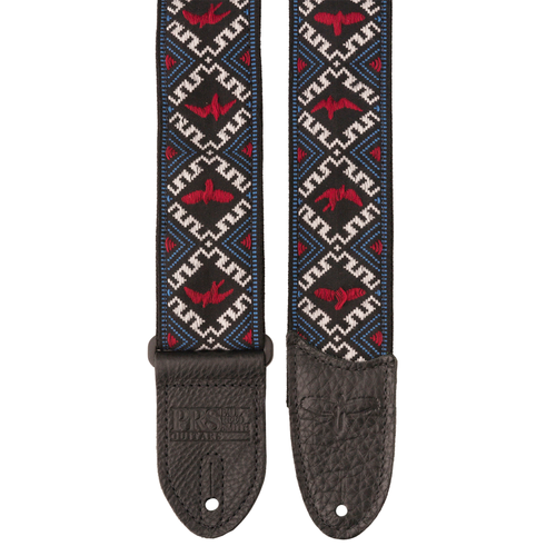 PRS 2" Jacquard Hootenanny Style Guitar Strap, Red/White/Blue Birds