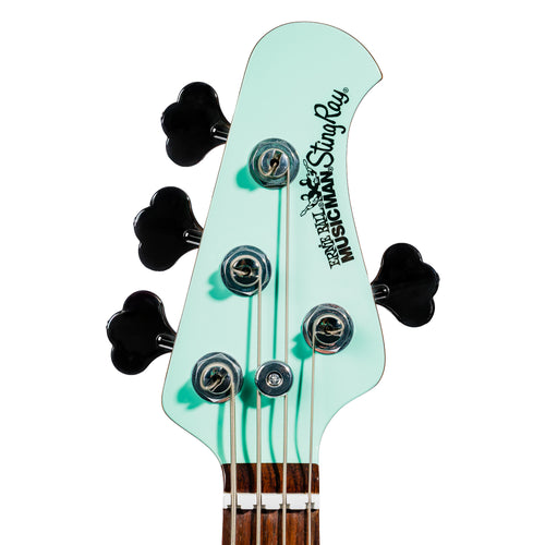 Music Man StingRay Special Electric Bass Guitar, Laguna Green, Matching Headstock, w/ Case