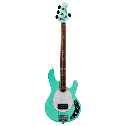 Music Man StingRay Special Electric Bass Guitar, Laguna Green, Matching Headstock, w/ Case