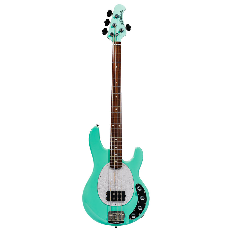 Music Man StingRay Special Electric Bass Guitar, Laguna Green, Matching Headstock, w/ Case