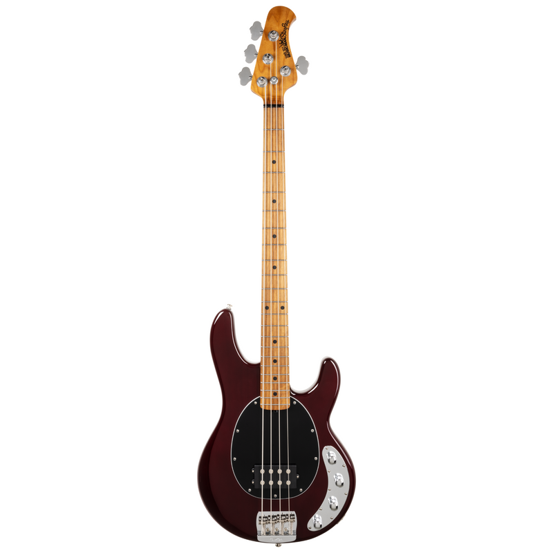 Music Man StingRay Special Bass Guitar, Roasted Maple Fingerboard, Translucent Oxblood
