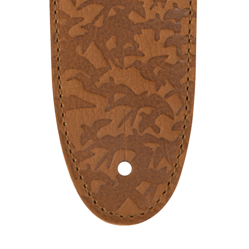 PRS 2.5" Leather Bird Swarm Guitar Strap, Tan