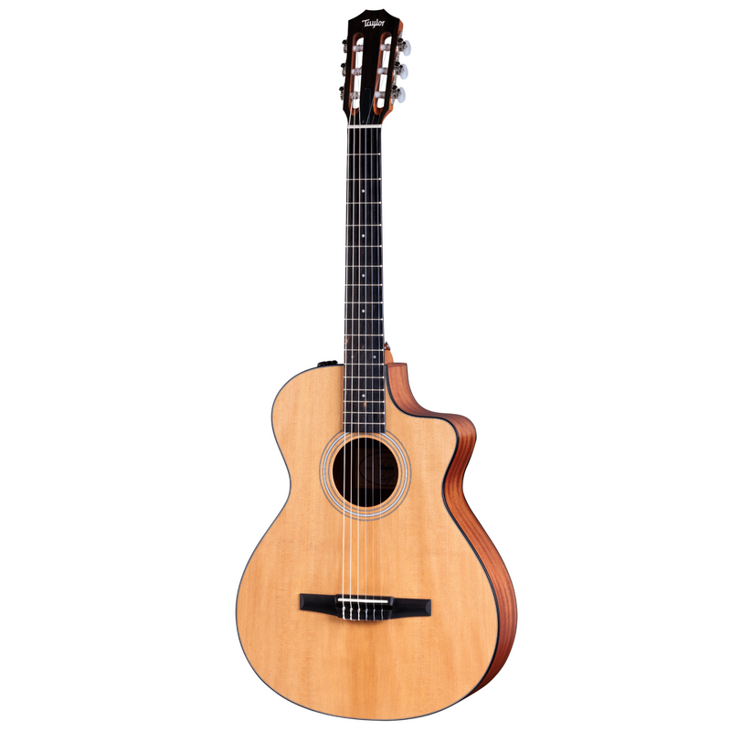 Taylor 112ce-N Nylon-String Grand Concert Acoustic-Electric Guitar, Torrefied Spruce/Sapele, Natural