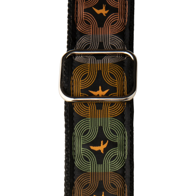 PRS 2" Deluxe Retro Custom Jacquard Strap, Orange Birds