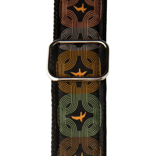 PRS 2" Deluxe Retro Custom Jacquard Strap, Orange Birds