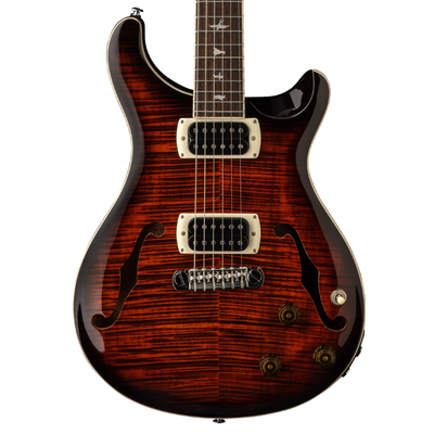 PRS SE Hollowbody I Piezo Electric Guitar, Orange Tiger Smokeburst