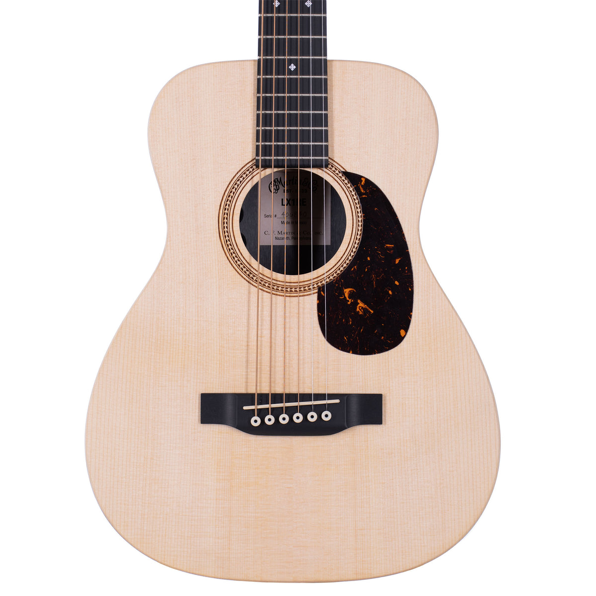 Martin LX1RE Little Martin, Natural w/ Fishman Sonitone & Gig Bag
