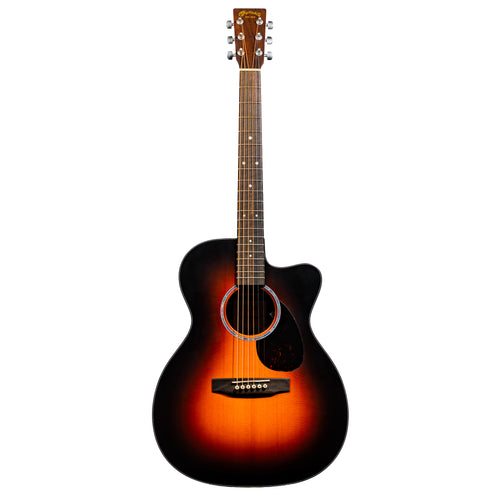 Martin Road Series OMC-10E Modern Acoustic-Electric Guitar, Spruce/Sapele, Sunburst