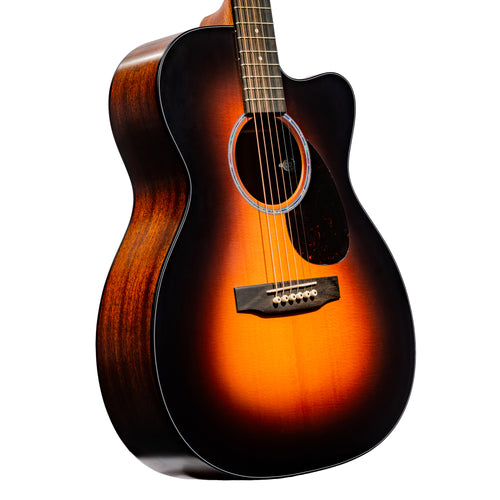 Martin Road Series OMC-10E Modern Acoustic-Electric Guitar, Spruce/Sapele, Sunburst